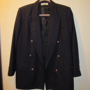 JACKET, DOUBLE BREASTED, BLACK, MEDIUM,